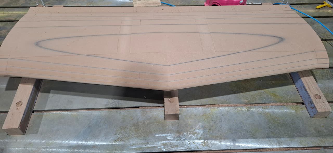 CNC machined MDF pattern